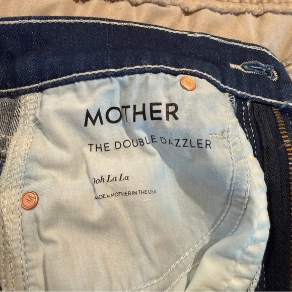 MOTHER The Double Dazzler Skinny Jeans in Ooh La La 24 NWT Dark Wash High Rise - Picture 6 of 14